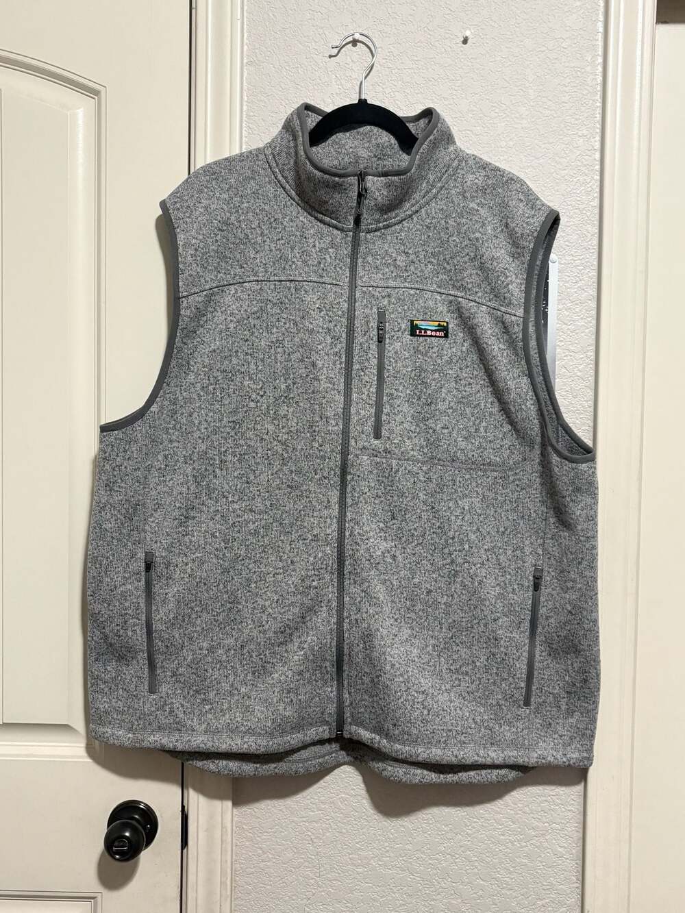L.L.Bean Mens Gray Fleece Vest